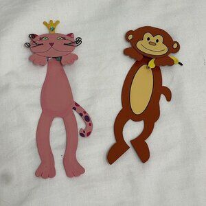 Applause Funky Monkey Princess Pink Kitty Cat Bookmark Russ Barrie Gifts